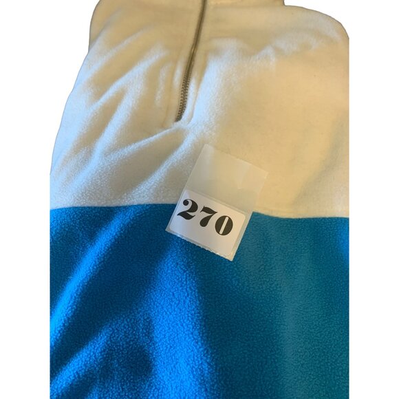 🌸3/$15🌸Blue Navy and White Color Block Pullover with 3/4 Zip sz Small - Picture 5 of 5